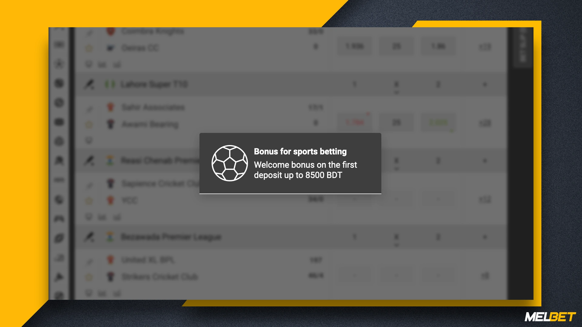 Get a welcome bonus on sports from Melbet by making your first deposit