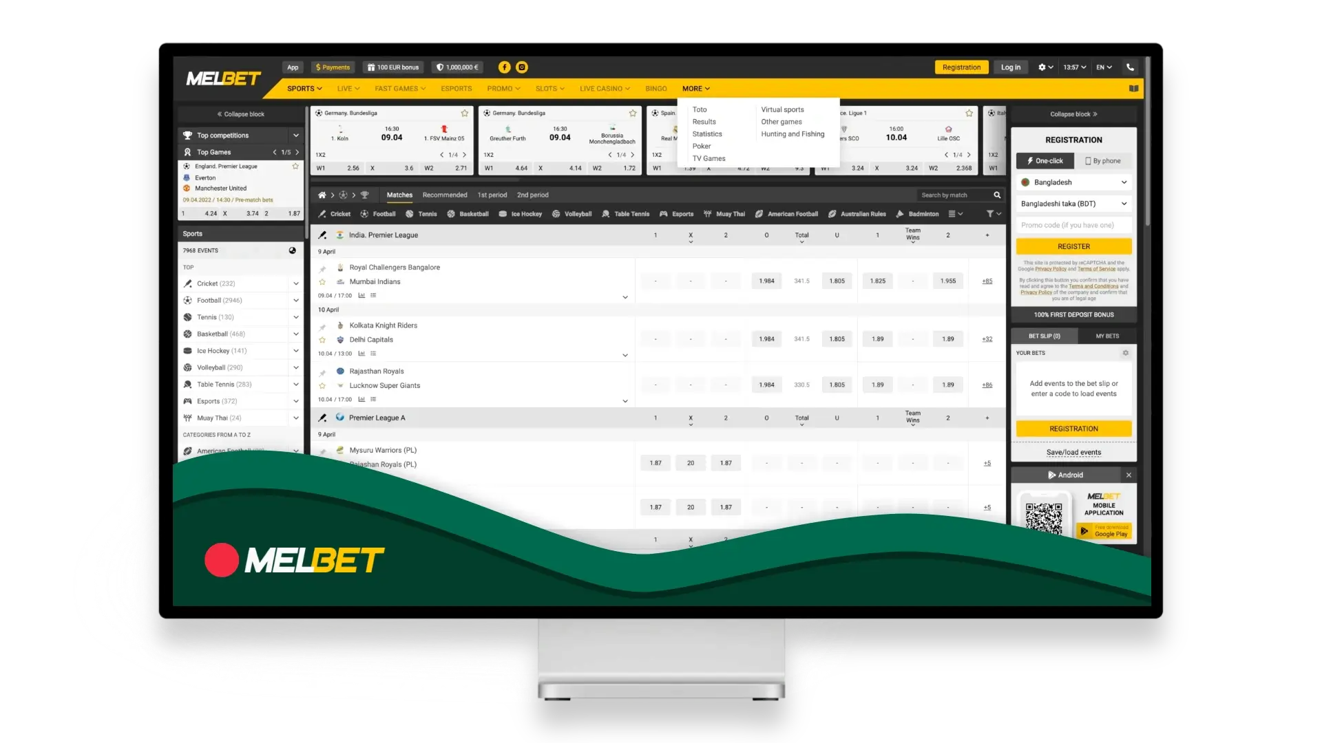 The official website of the betting company Melbet Bangladesh